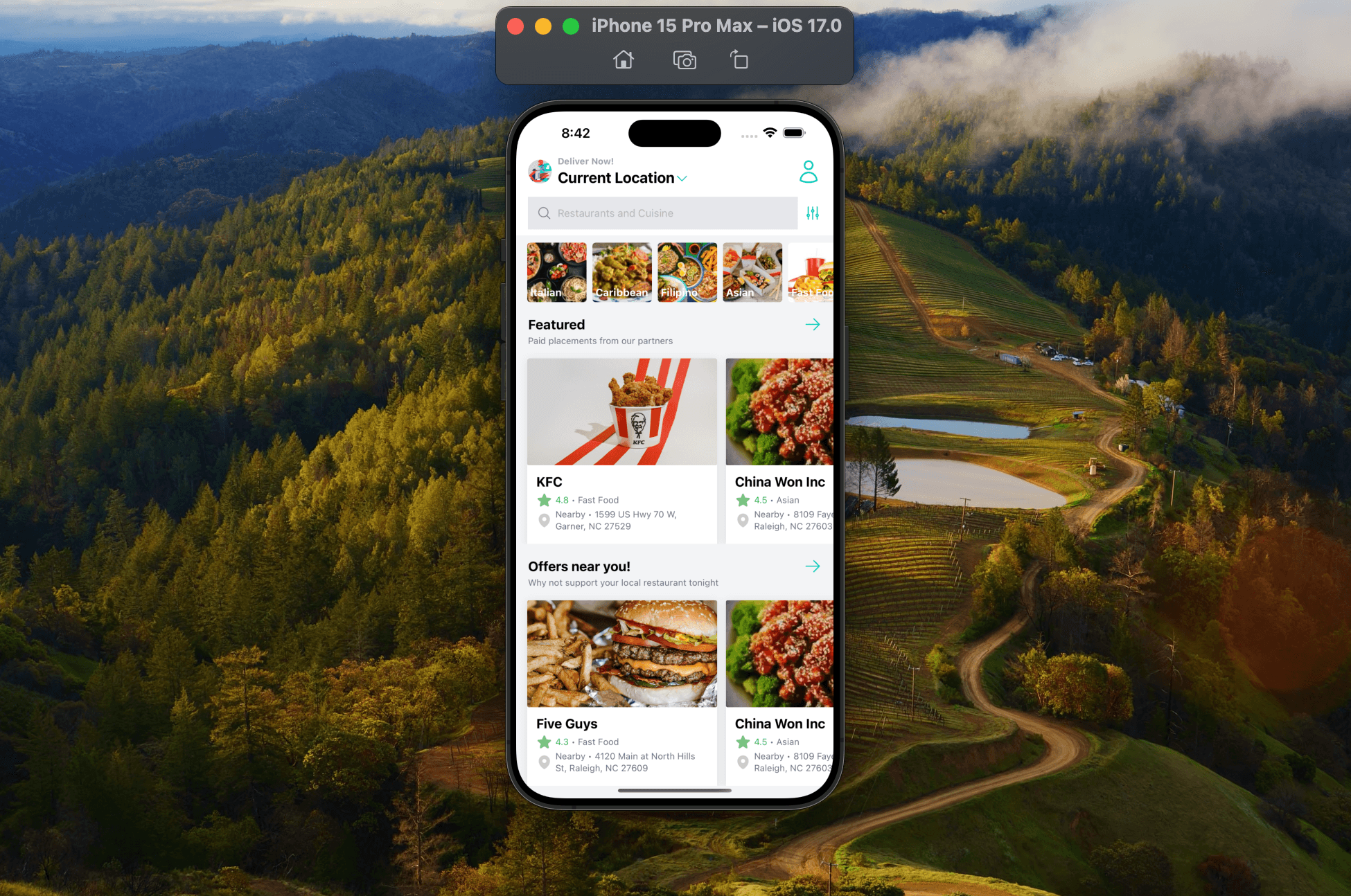 Deliveroo Clone project image 1