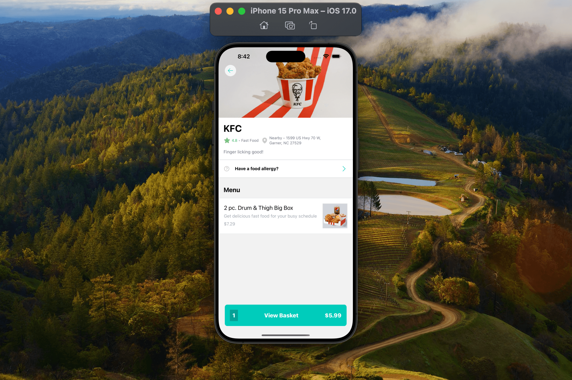 Deliveroo Clone project image 2