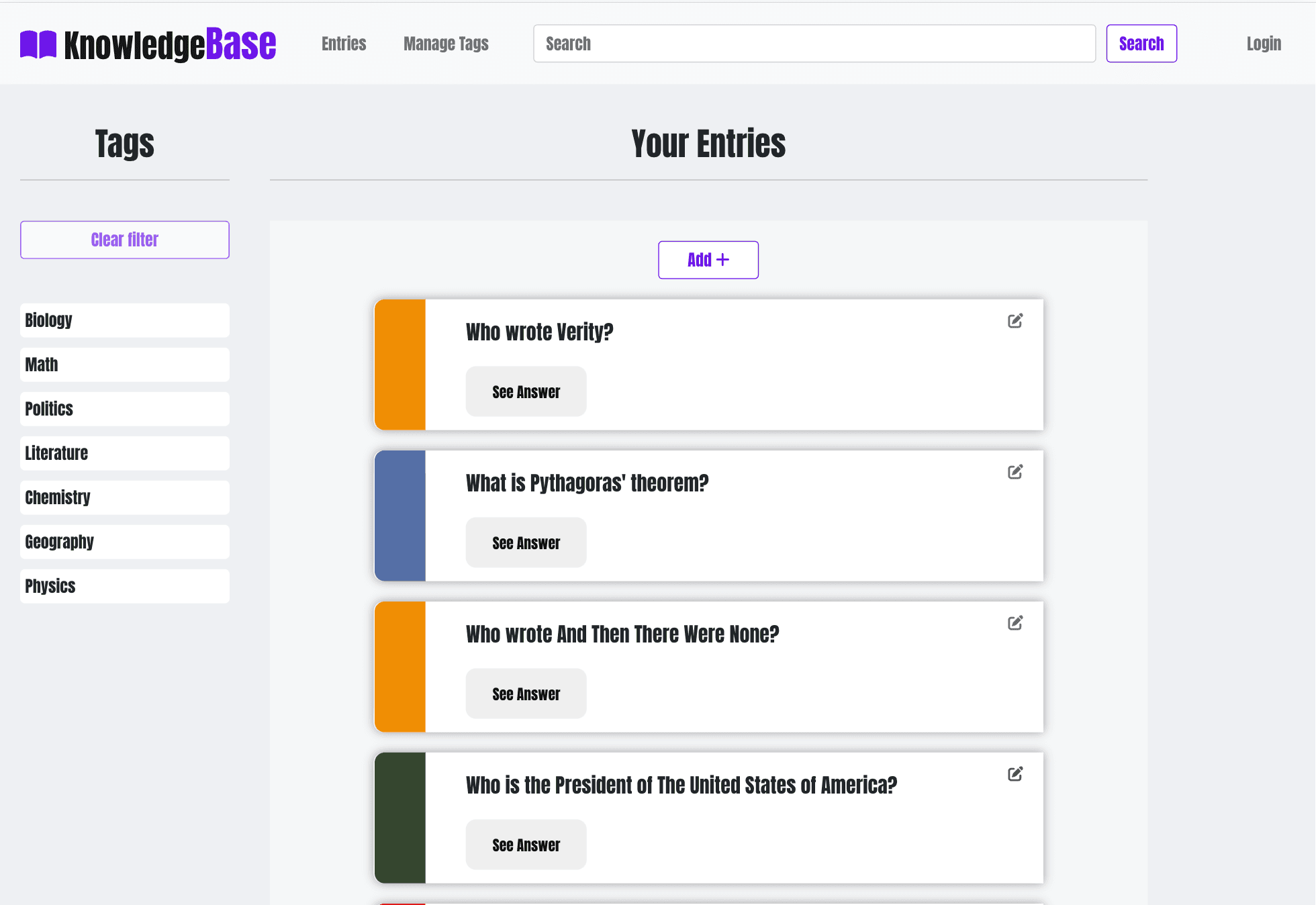 KnowledgeBase project image 1