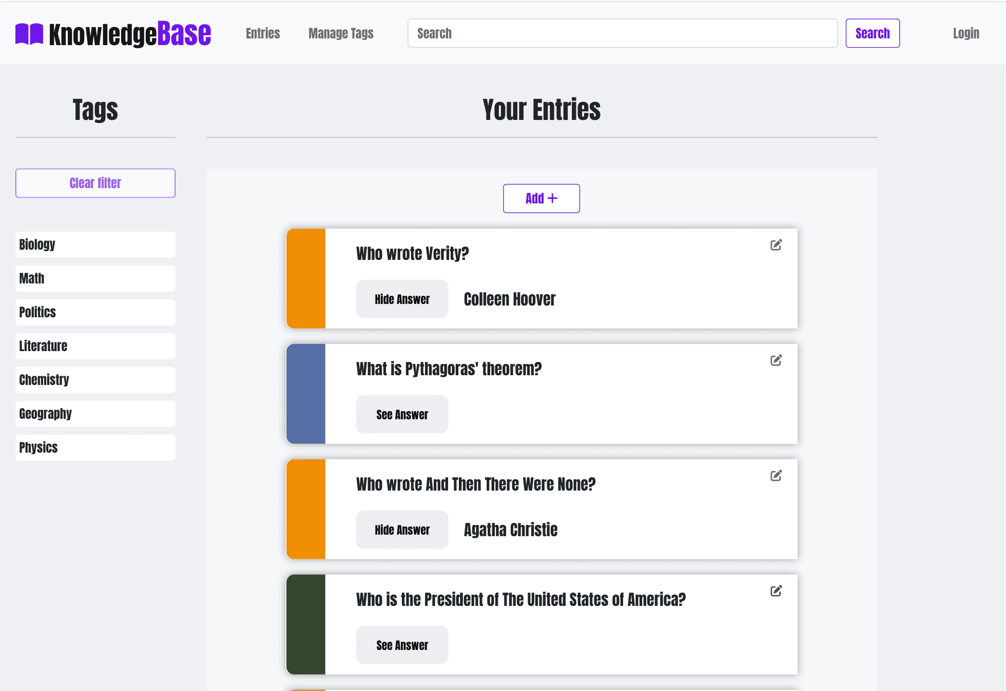 KnowledgeBase project image 2