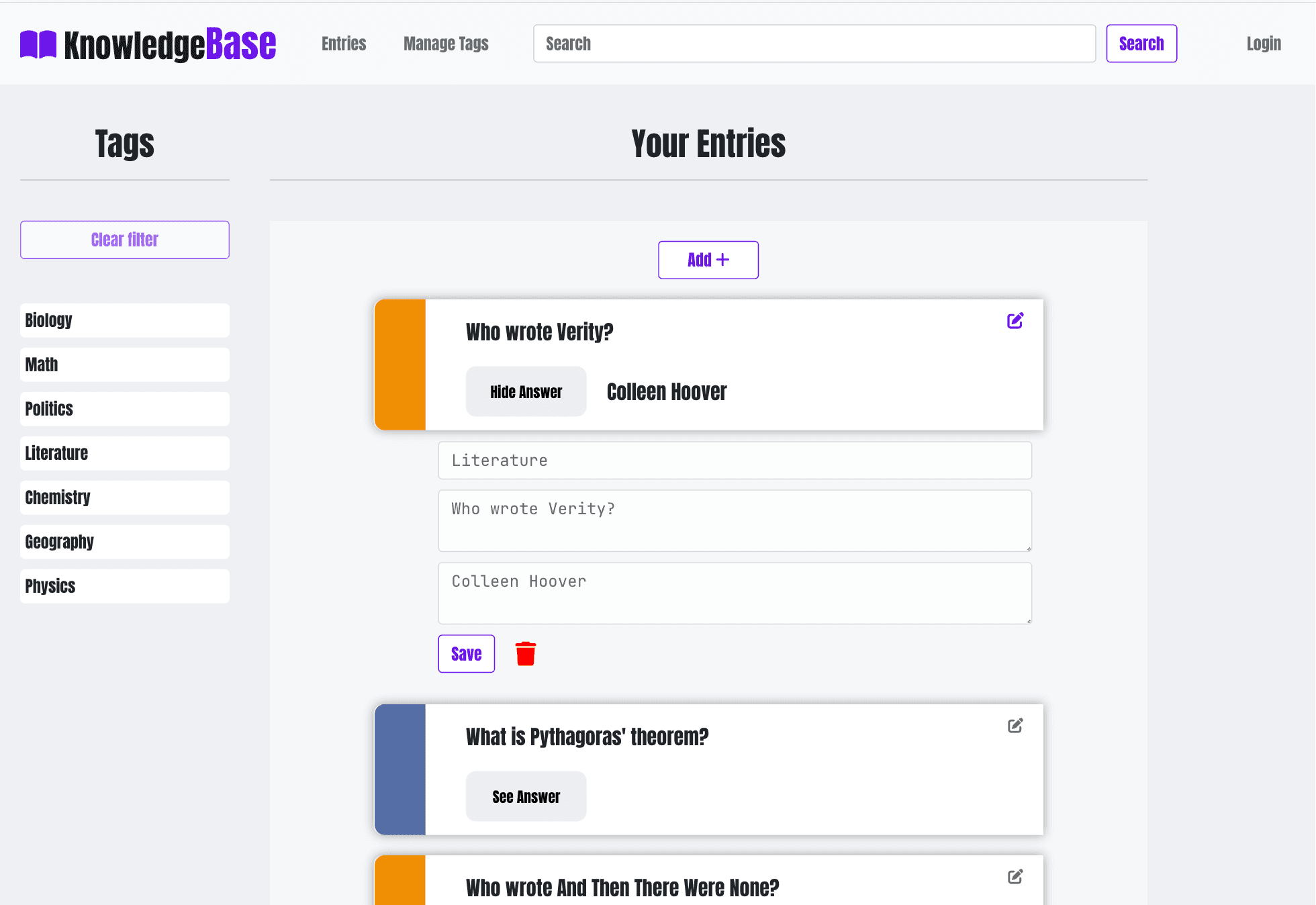 KnowledgeBase project image 3